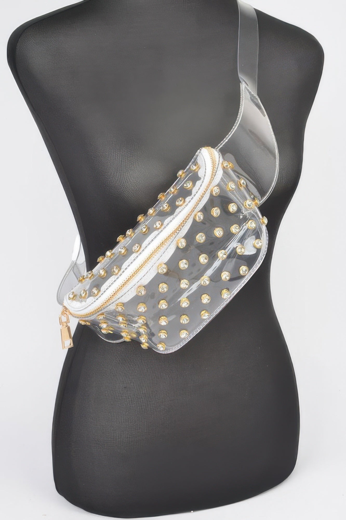 Transparent Rhinestone Studded Fanny Pack - Tigbul's Variety Fashion Shop