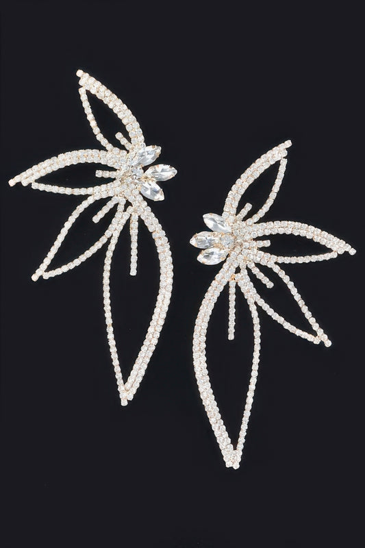 Rhinestone Flower Earring - Tigbul's Variety Fashion Shop