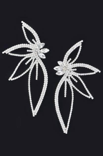 Rhinestone Flower Earring - Tigbul's Variety Fashion Shop