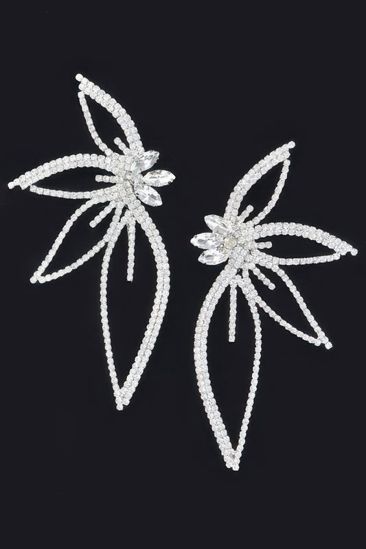 Rhinestone Flower Earring - Tigbul's Variety Fashion Shop