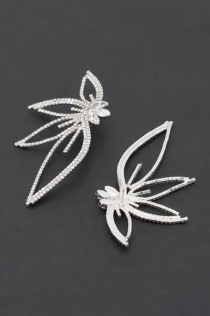 Rhinestone Flower Earring - Tigbul's Variety Fashion Shop