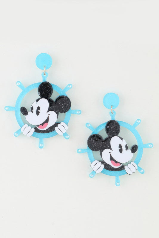 Classic Anchor Mickey Mouse Earrings - Tigbul's Variety Fashion Shop