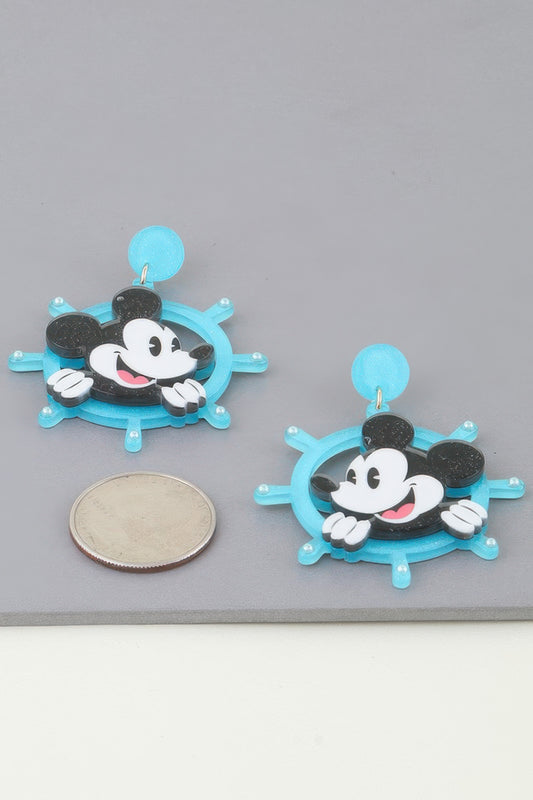 Classic Anchor Mickey Mouse Earrings - Tigbul's Variety Fashion Shop