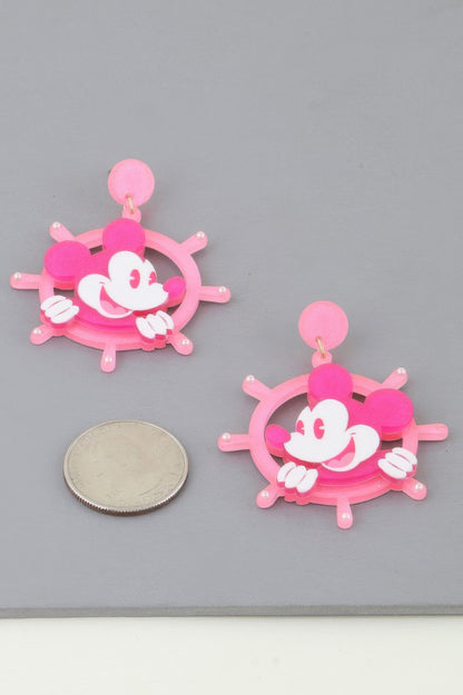 Classic Anchor Mickey Mouse Earrings - Tigbul's Variety Fashion Shop