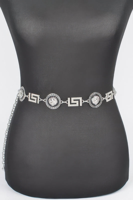 Metal Rhinestone Plus Size Chain Belt - Tigbul's Variety Fashion Shop