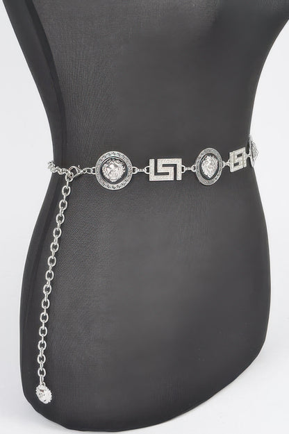 Metal Rhinestone Plus Size Chain Belt - Tigbul's Variety Fashion Shop