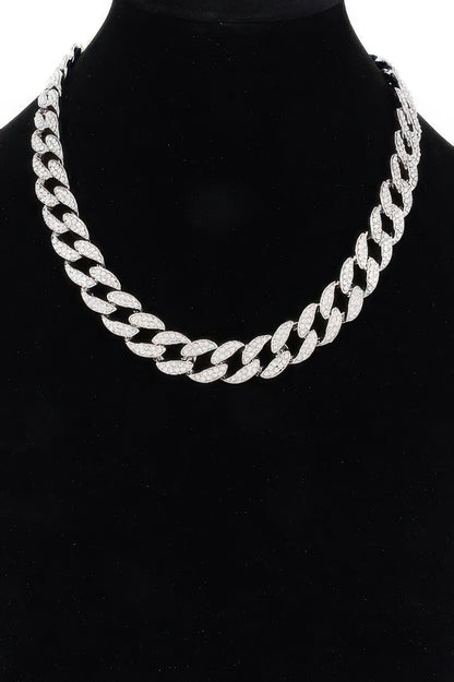 Hammered Bulk Chain Necklace - Tigbul's Variety Fashion Shop