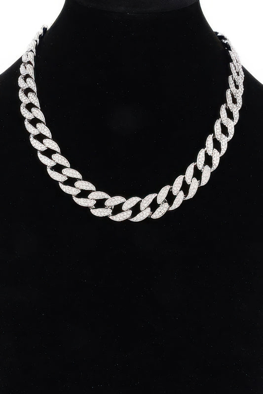 Hammered Bulk Chain Necklace - Tigbul's Variety Fashion Shop