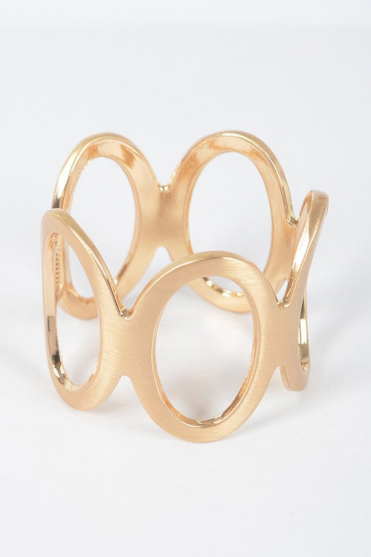 Metal Spring Hinge Cuff Bracelet - Tigbul's Variety Fashion Shop