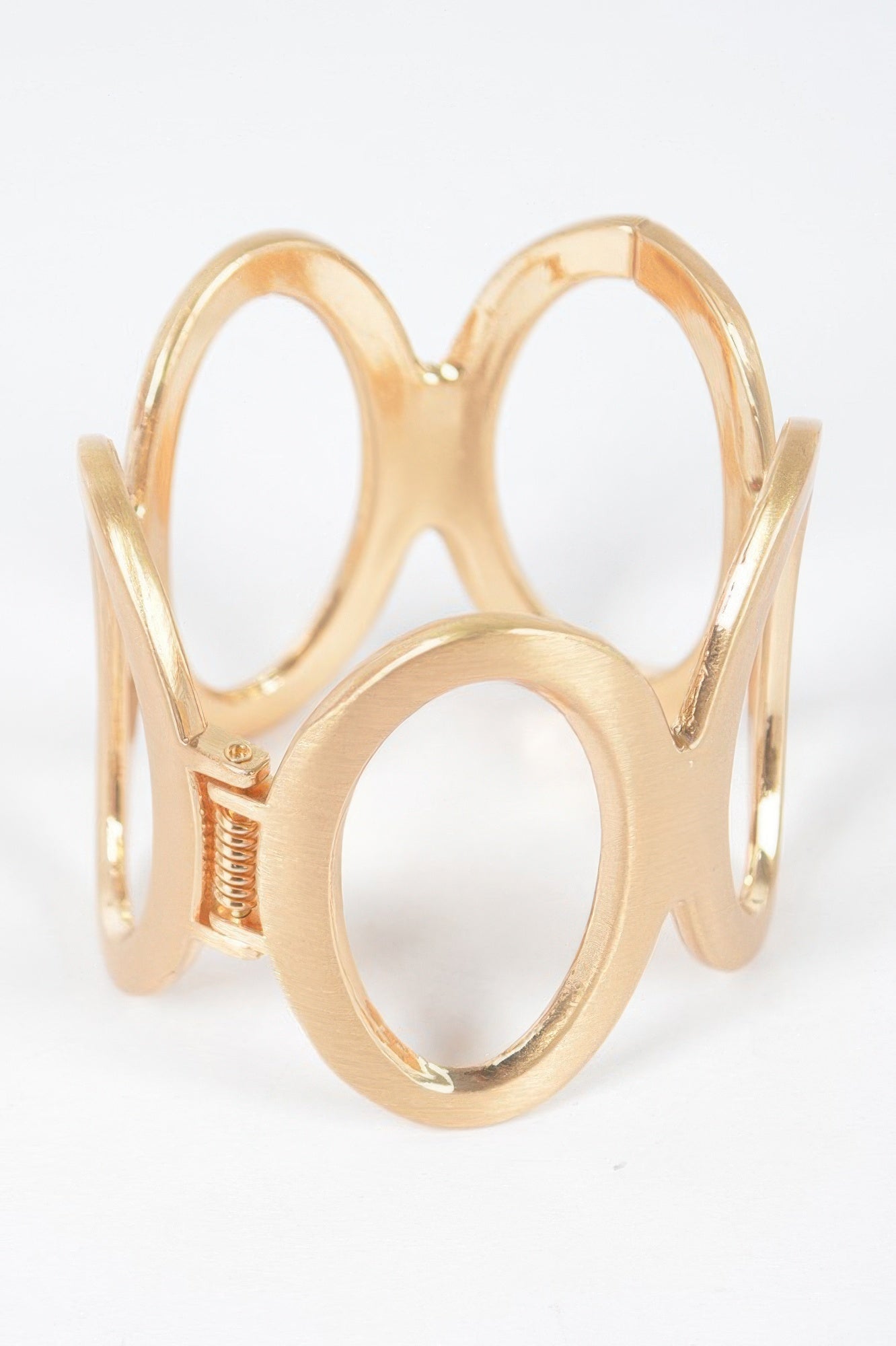 Metal Spring Hinge Cuff Bracelet - Tigbul's Variety Fashion Shop