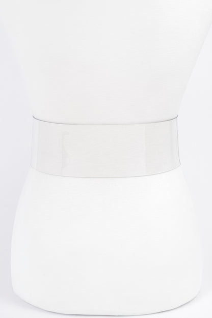 Big Vintage Round Metal Buckle Clear Plussize Belt - Tigbul's Variety Fashion Shop
