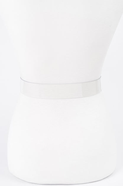 Heart Shape Metal Buckle Plus Size Clear Belt - Tigbul's Variety Fashion Shop