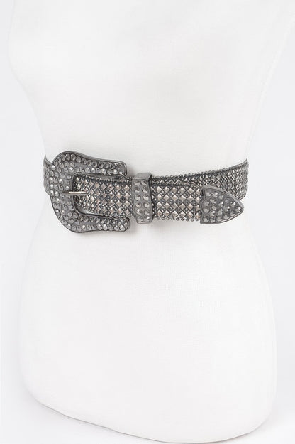 Rhinestone Western Style Plus Size Belt - Tigbul's Variety Fashion Shop
