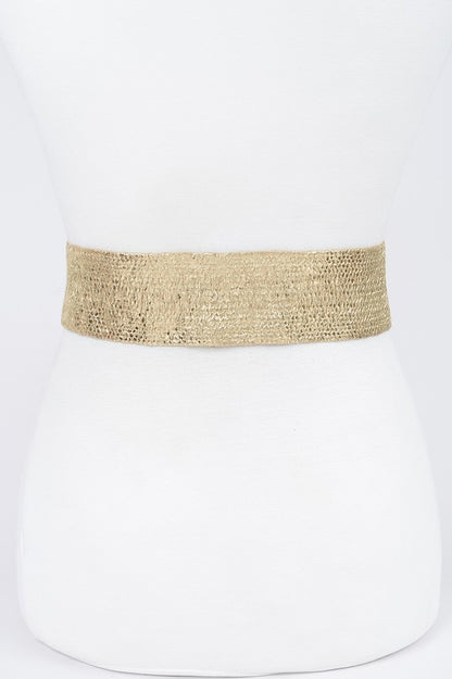 Wide Metal Buckle Plus Size Clear Belt - Tigbul's Variety Fashion Shop