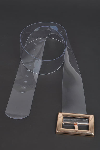 Oversized Transparent Pvc Belt - Tigbul's Variety Fashion Shop