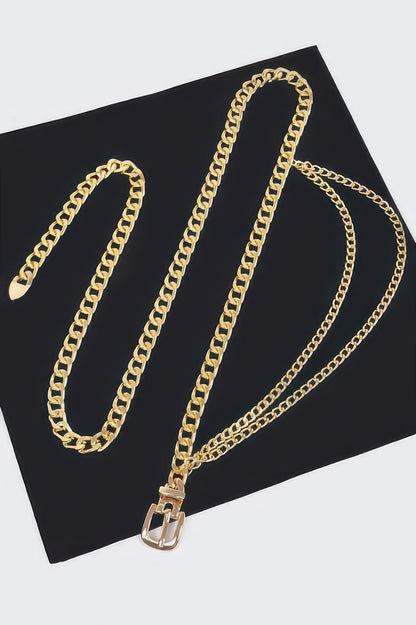Chain Buckle Belt - Tigbul's Variety Fashion Shop