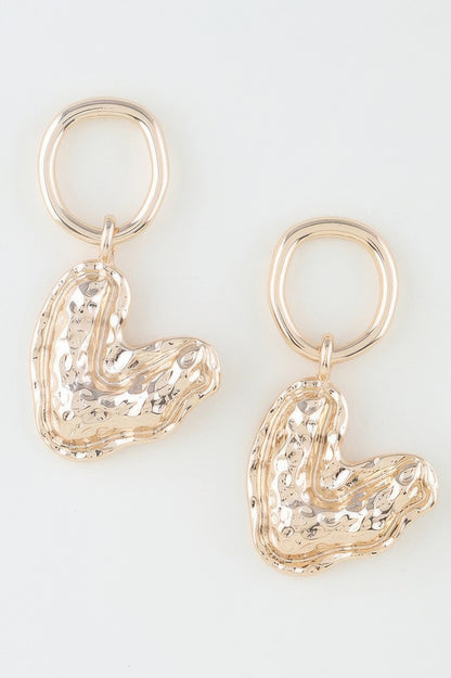 Hammered Boomerang Earrings - Tigbul's Variety Fashion Shop