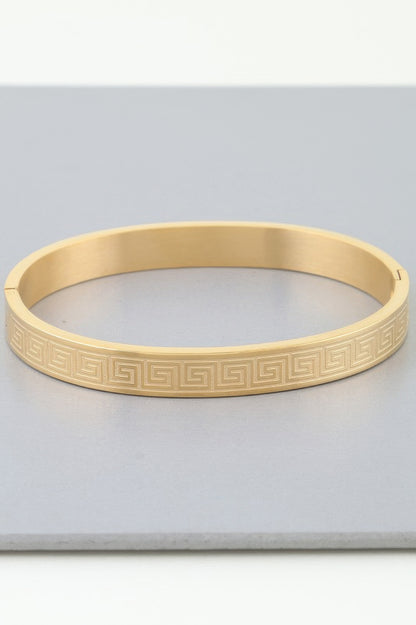 Aztec Maze Engraved Bracelet - Tigbul's Variety Fashion Shop