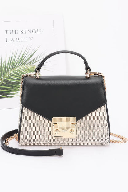 Canvas Top Handle Flap Bag - Tigbul's Variety Fashion Shop
