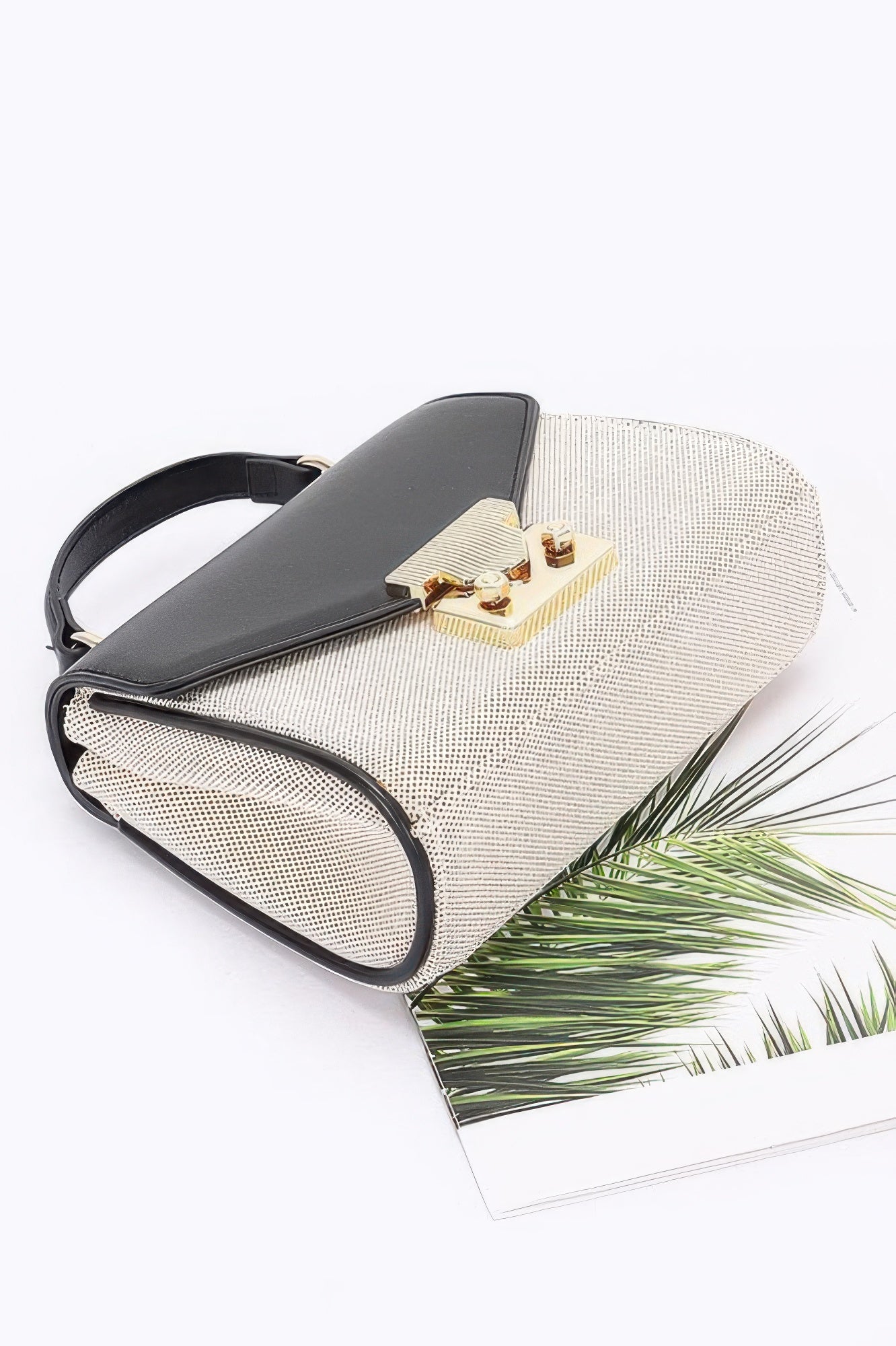Canvas Top Handle Flap Bag - Tigbul's Variety Fashion Shop