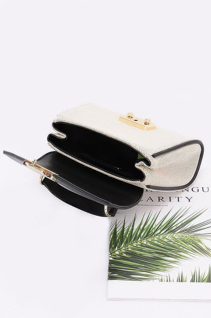 Canvas Top Handle Flap Bag - Tigbul's Variety Fashion Shop