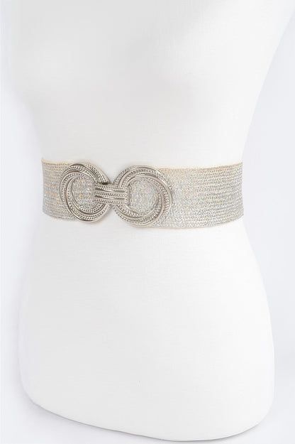 Double Metal Buckle Elastic Belt - Tigbul's Variety Fashion Shop
