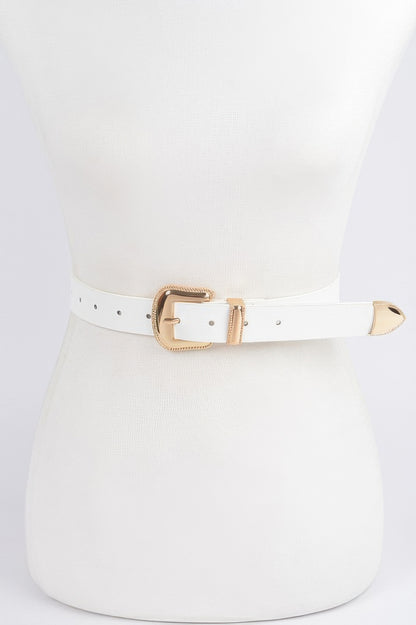 Metal Faux Leather Belt - Tigbul's Variety Fashion Shop