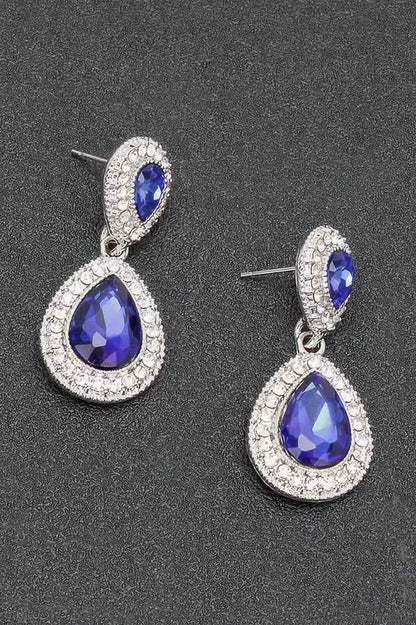Rhinestone Dangle Earring - Tigbul's Variety Fashion Shop
