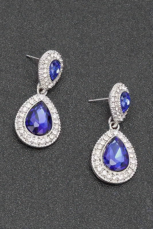 Rhinestone Dangle Earring - Tigbul's Variety Fashion Shop