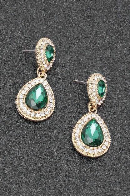 Rhinestone Dangle Earring - Tigbul's Variety Fashion Shop