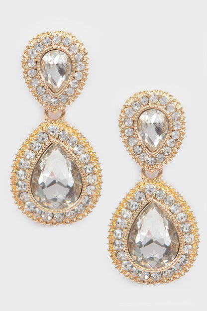 Rhinestone Dangle Earring - Tigbul's Variety Fashion Shop