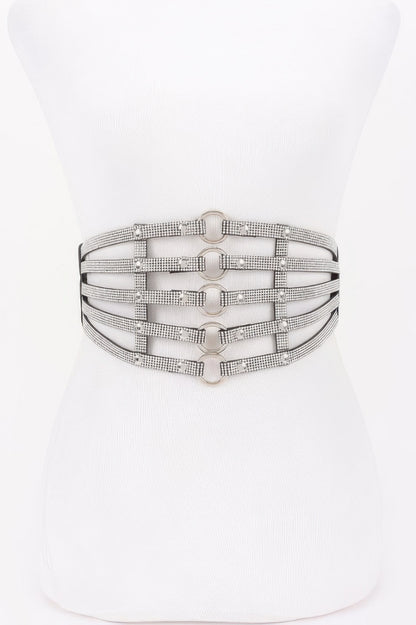 Wide Rhinestone Waist Belt - Tigbul's Variety Fashion Shop