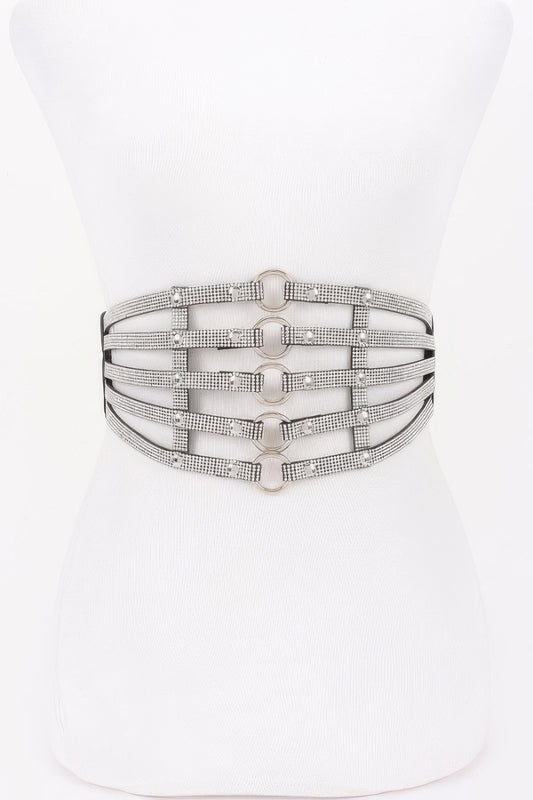 Wide Rhinestone Waist Belt - Tigbul's Variety Fashion Shop