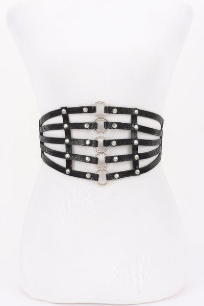 Wide Rhinestone Waist Belt - Tigbul's Variety Fashion Shop