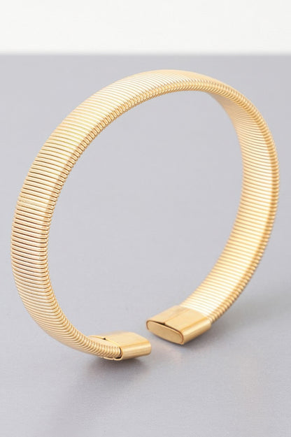 Multi Ribbed Cuff Bracelet - Tigbul's Variety Fashion Shop