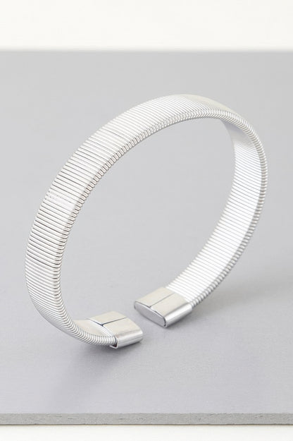 Multi Ribbed Cuff Bracelet - Tigbul's Variety Fashion Shop