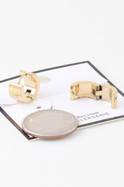 Crosshatched Wide Hoop Earrings - Tigbul's Variety Fashion Shop