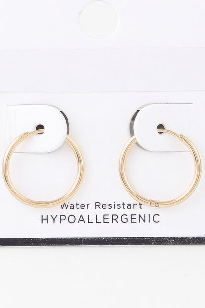 Classic Shiny Hoop Earrings - Tigbul's Variety Fashion Shop