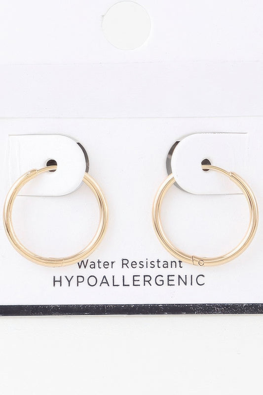 Classic Shiny Hoop Earrings - Tigbul's Variety Fashion Shop