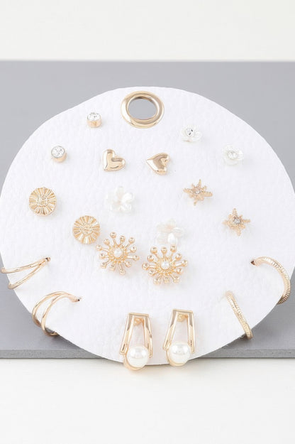 Multi Charms Stud Earrings Set - Tigbul's Variety Fashion Shop