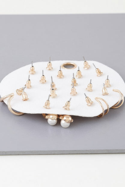 Multi Charms Stud Earrings Set - Tigbul's Variety Fashion Shop