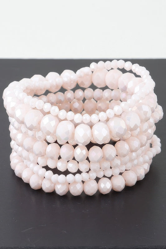 Multi Crystal Beaded Bracelet - Tigbul's Variety Fashion Shop