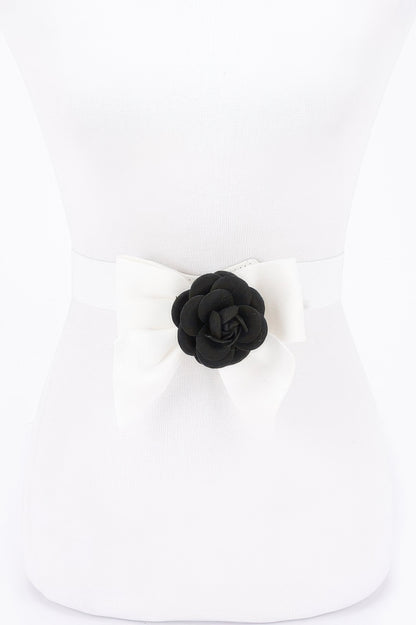 Flower Ribbon Elastic Belt - Tigbul's Variety Fashion Shop