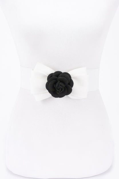 Flower Bow Elastic Belt - Tigbul's Variety Fashion Shop