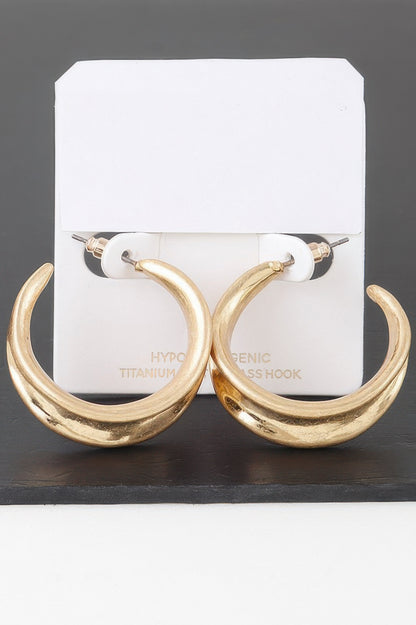 Hollowed Hook Hoop Earrings - Tigbul's Variety Fashion Shop