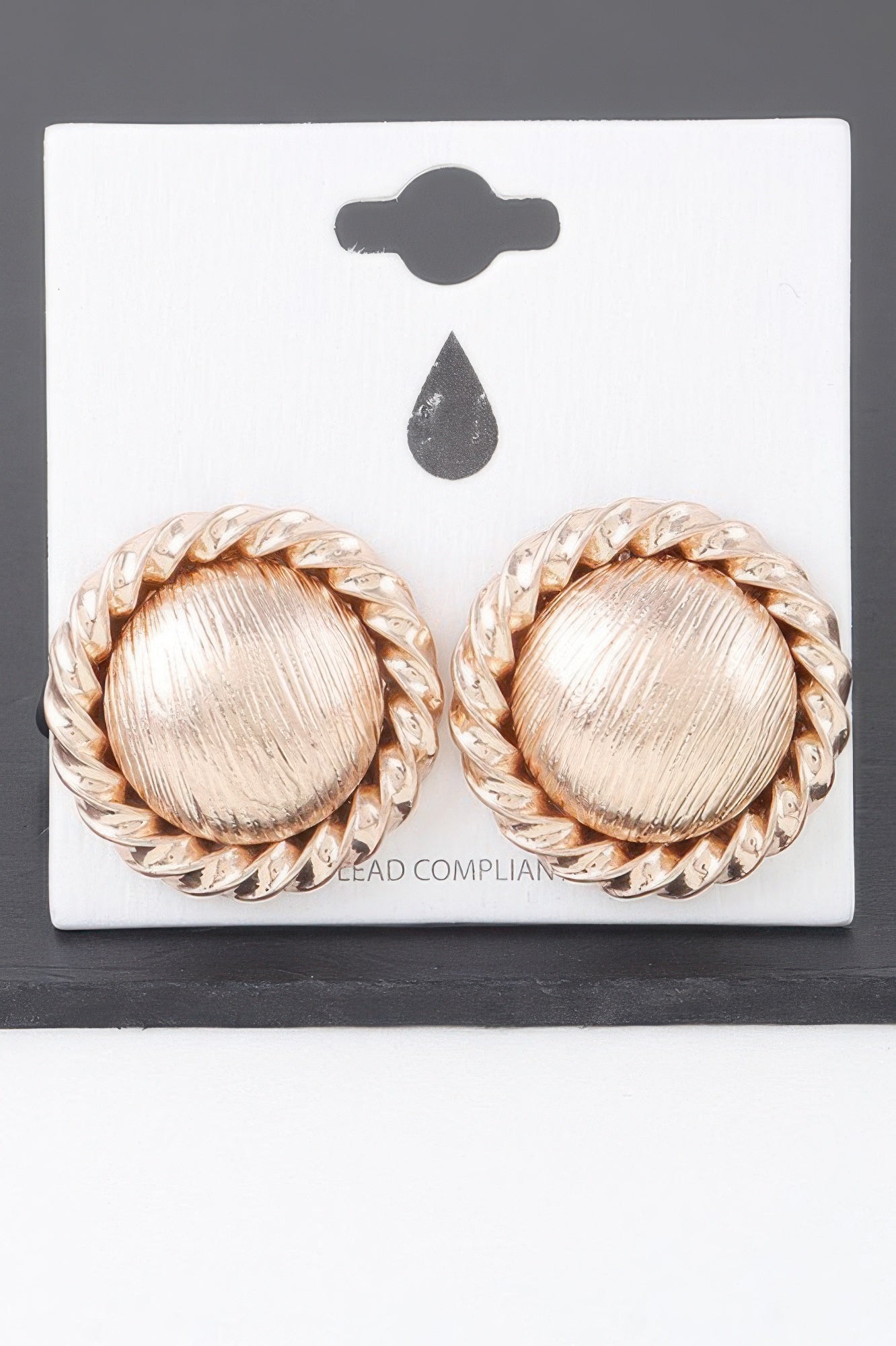 Twisted Hammered Dome Earrings - Tigbul's Variety Fashion Shop
