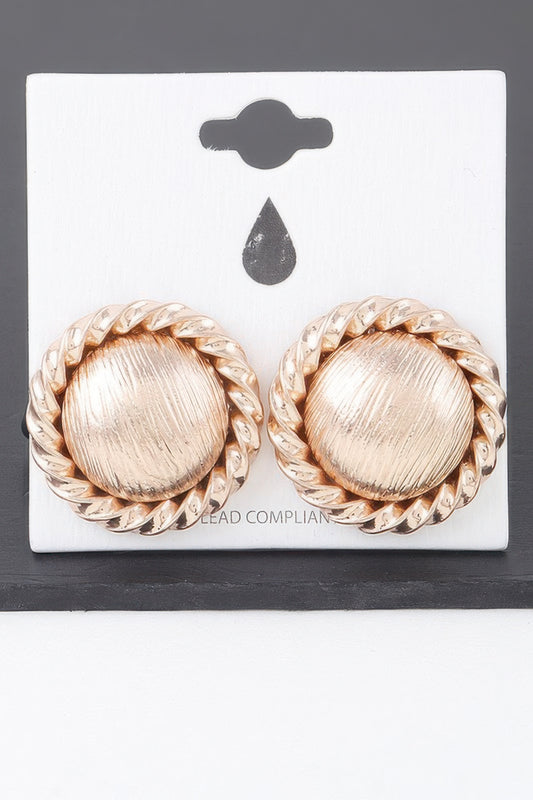Twisted Hammered Dome Earrings - Tigbul's Variety Fashion Shop