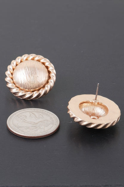 Twisted Hammered Dome Earrings - Tigbul's Variety Fashion Shop