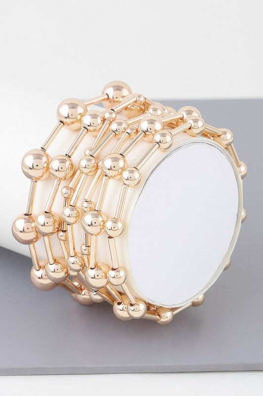 Multi Beaded Bar Bracelet - Tigbul's Variety Fashion Shop