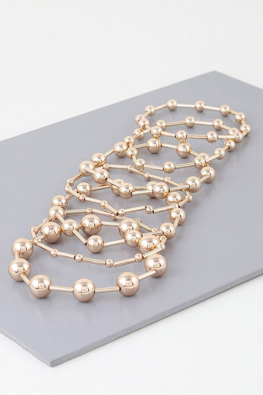 Multi Beaded Bar Bracelet - Tigbul's Variety Fashion Shop